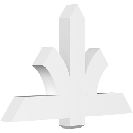 Ekena Millwork Redmond Architectural Grade PVC Gable Bracket, 48"W x 30"H x 4"D x 6"F, 15/12 Pitch GBP048X30X0406RED00